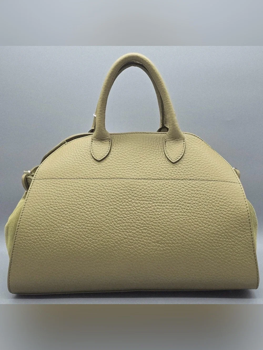 Anna Paola Sage Green Leather Suede Handbag Shoulder Crossbody Purse